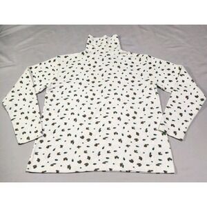 Y2K Pinecone & Spruce Twig Leaf Turtleneck Medium Grandmacore Cabincore Lodge